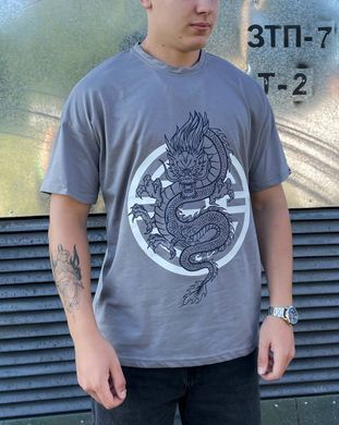Фото Футболка Unreal Oversize Dragon Gray