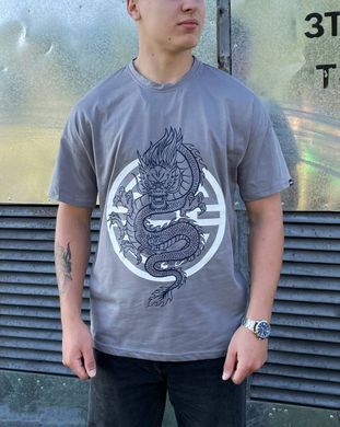 Фото Футболка Unreal Oversize Dragon Gray