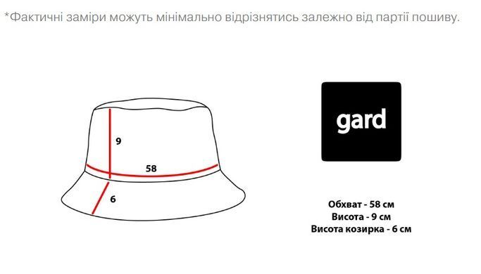 Фото Джинсова панама Gard gb Gray Tie-Dye Сірий