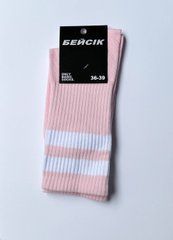 Фото Носки Бейсик Розовый + Белый
