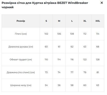 Фото Куртка вітровка Bezet WindBreaker Black