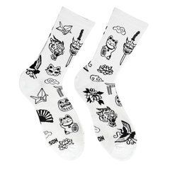 Фото Шкарпетки Noskar Yakuza Tattoo White